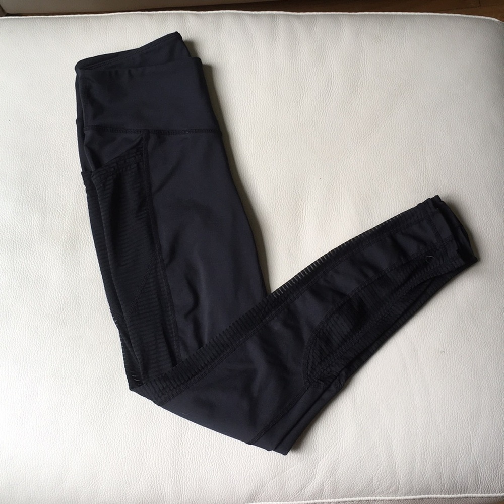Without Walls Black Leggings with Mesh Details